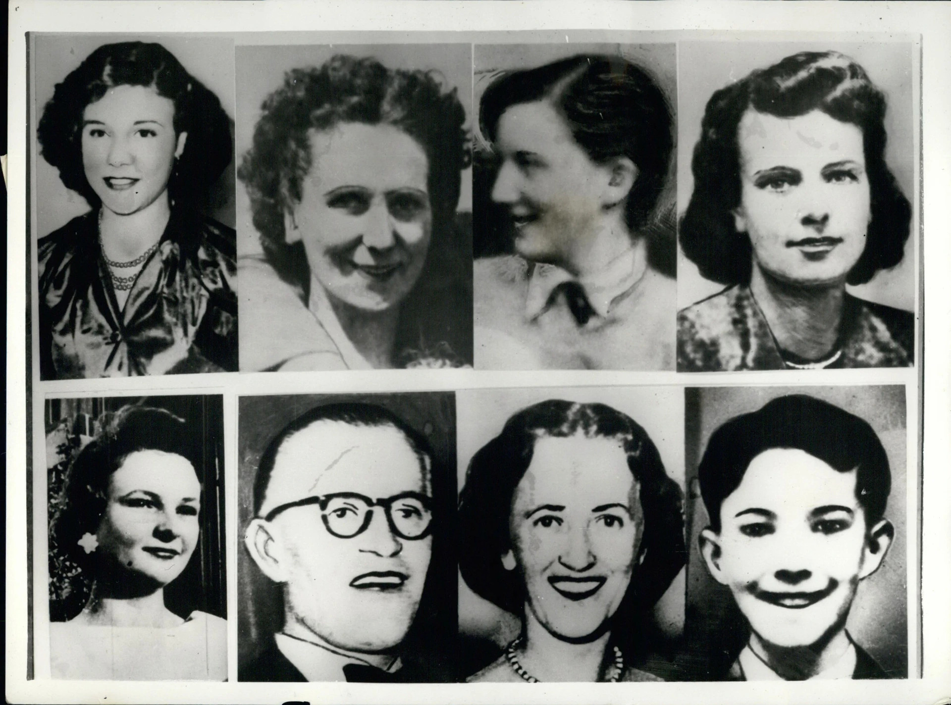 Anne Kneilands, Marion Watt, Vivianne Watt, Margaret Brown, Isabelle Cooke, Peter Smart, Doris Smart e Michael Smart